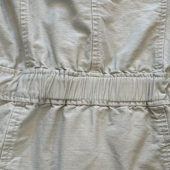 Ann Taylor Cotton Beige/Tan/Neutral Zip Up Cargo/Utility Jacket, Pockets, 6 - Picture 8 of 14